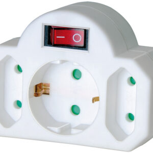 Brennenstuhl Mehrfachsteckdose, Steckdosenadapter 3-fach mit Schalter